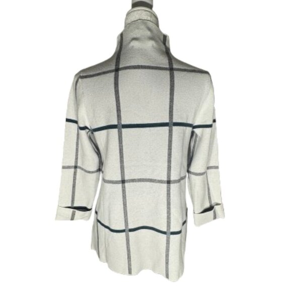 NWT Tahari Women's Windowpane Mock Neck Pullover Sweater Size Medium - Picture 3 of 8